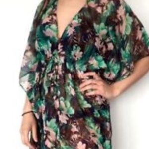 Floral / tropical swim cover up